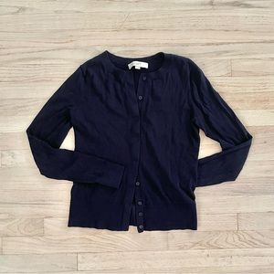 LOFT Navy Blue Button Up Cardigan